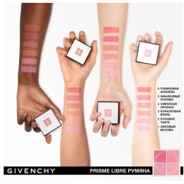 Рассыпчатые румяна Givenchy Prisme Libre Blush №02 - Taffetas Rose