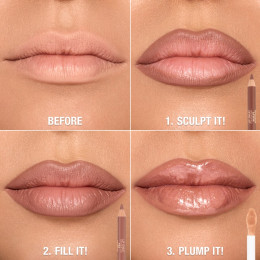 Двойной карандаш для губ Charlotte Tilbury Lip Cheat Contour Duo - Medium