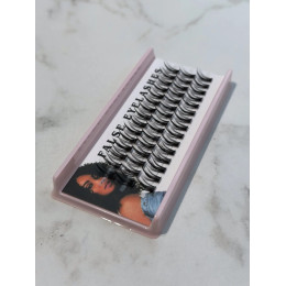 Накладные ресницы пучковые False Eyelashes лучики 20D 15 мм