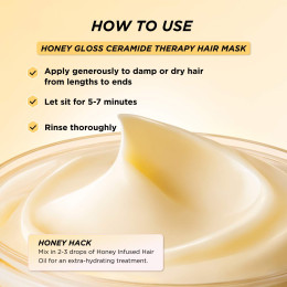 Маска для волос Gisou Honey Gloss Ceramide Therapy Hair Mask, 230 мл