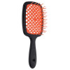 Расческа для волос массажная Черная с оранжевыми зубцами Superbrush Janeke