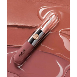 Жидкая помада-блеск для губ Kiko Milano Unlimited Double Touch №102 - Satin Rosy Beige