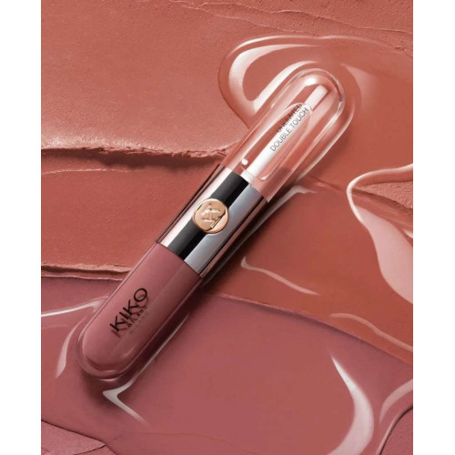 Жидкая помада-блеск для губ Kiko Milano Unlimited Double Touch №102 - Satin Rosy Beige