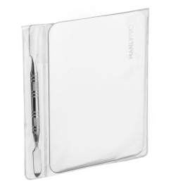 Стальная палитра для смешивания косметики в комплекте со шпателем (малая) Manly Pro