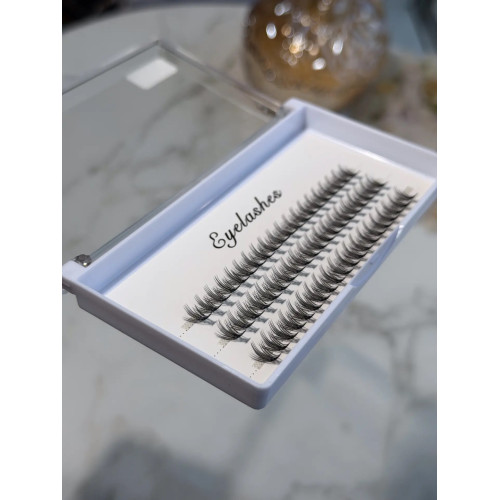 Накладные ресницы пучки Eyelashes 20D 10 мм изгиб С