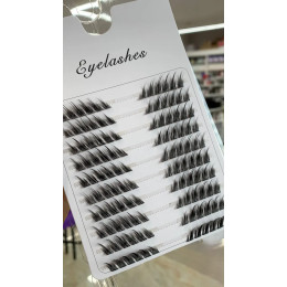 Пучковые ресницы с наклоном (J3)