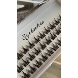 Пучковые ресницы кукольным эффектом (S2)