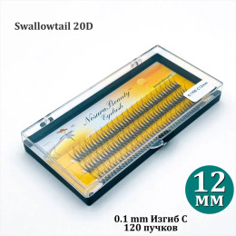 Накладные ресницы ласточки акцентные Nesura 12 мм