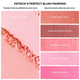 Палетка румян Patrick TA For Face Transition Blurring Blush Duo - Shy At First