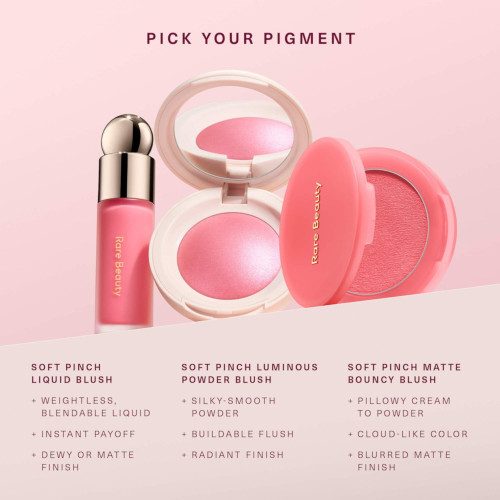 Кремовые румяна с аппликатором Rare Beauty Soft Pinch Dewy Liquid Blush 7,5мл - Adore