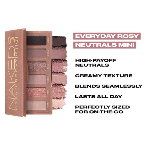 Палетка теней Urban Decay Naked3 Mini Soft Pink Palette