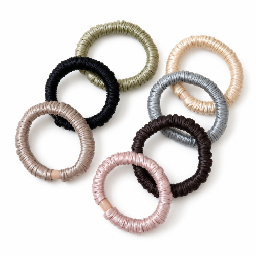 Резинка для волос из премиального шелка - Серая