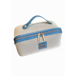 Косметичка в стиле Miu Miu - Голубая