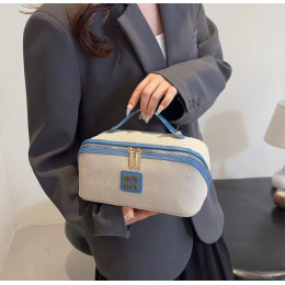 Косметичка в стиле Miu Miu - Голубая