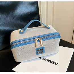 Косметичка в стиле Miu Miu - Голубая