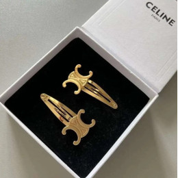 Заколки для волос в стиле Celine золотые