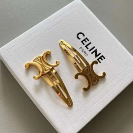 Заколки для волос в стиле Celine золотые