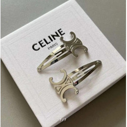 Заколки для волос в стиле Celine серебряные
