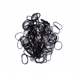 Силиконовые резинки для волос 100 шт - Черные